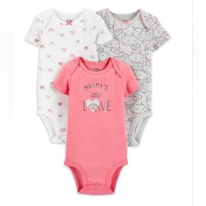 Child of mine Pink Onesies 3-pack size Newborn NWT